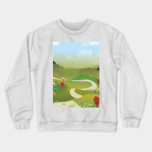 Cartoon Landscape Crewneck Sweatshirt